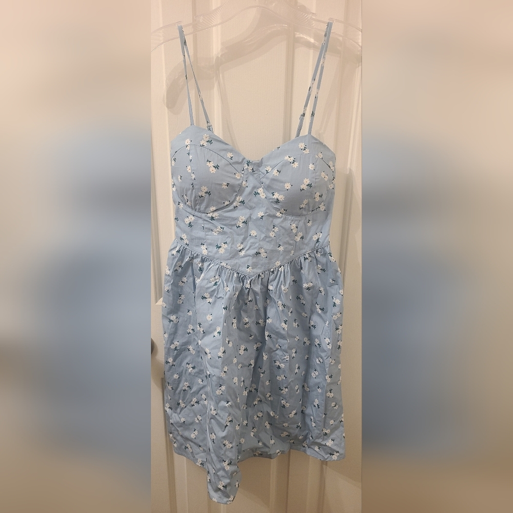 No Boundaries Light Blue Floral Dress